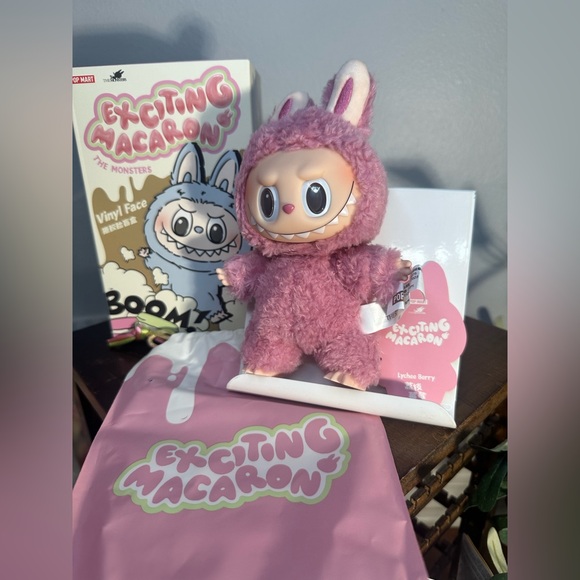 POP MART Accessories - Pop Mart The Monsters Exciting Macaron Plush Pendant Labubu Lychee Berry